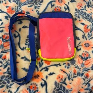 Lululemon Athletica Pink and Blue Crossbody Bag